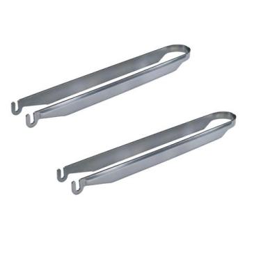 Imagem de Pegador Multiuso Inox 430 Para Grelha Carnes Churrasco 2un. - INOX LAU