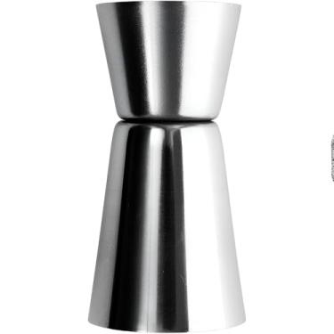 Imagem de Dosador Duplo Inox 25ml/50ml, Aço Inoxidável, Prateado, 8.1cm Altura, Medidor para Coquetéis e Bebidas