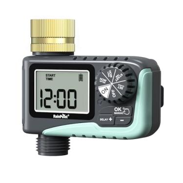 Imagem de RAINPOINT Temporizador de irrigação de 1 zona para irrigação ao ar livre no quintal