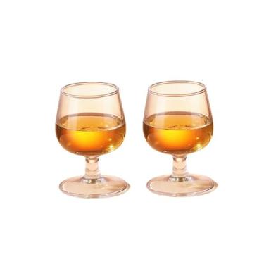 Imagem de Conjunto de 2 taças de vinho com haste de vidro cristalino com haste para piscina ao ar livre, acampamento, piquenique, restaurantes, bar em casa