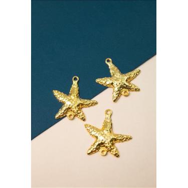 Imagem de Pingente Estrela 2 Saídas Ouro - Bijuteria Premium - 01 Unidade - no-b