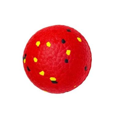 Imagem de Bola Ultra Resistente para Cães, Borracha Durável, 7cm, Vermelha, Flutuante, Brinquedo Interativo para Todos os Portes, Anti-Ansiedade