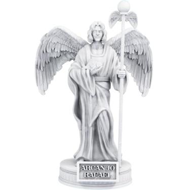 Imagem de Estátua São Rafael Arcanjo da Cura - Imagem Católica - Versão 2 (Cor Mármore)