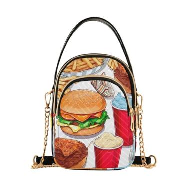 Imagem de GAIGEO Bolsa tiracolo Food Woman, bolsa tiracolo moderna bolsa tiracolo casual, Comida, lanches e bebidas-4, One Size