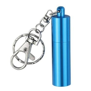 Imagem de Modelador de ponta de tacos de bilhar de alumínio azul com pinos de aço inoxidável para reparo de tacos e retenção de giz