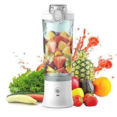 Imagem de Liquidificador Pessoal Portátil para Milkshakes e Smoothies de Frutas com 6 Lâminas Potência 150W 2 Modos Bateria Integrada Casa Escritório Viagens Es