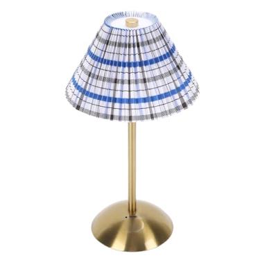 Imagem de fosa Abajur Sem Fio, Abajur Artístico Elegante Plissado, 3 Modos de Cor Touch Dimming 1200mAh Recarregável, Com Luz LED, para Quarto, Sala de Estar, Estudo, Escritório, Dormitório (Tipo 1)