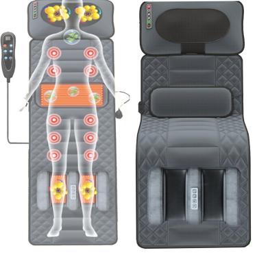 Imagem de Tapete De Massagem De Corpo Inteiro Com CabeçAs De Massagem Shiatsu De PescoçO De Calor 20, Almofada Traseira De Cadeira De Massagem Aquecida EléTrica Multifuncional Para AlíVio De Dor,B