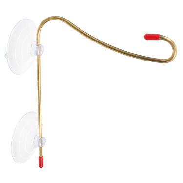 Imagem de Yardwe Gancho de cobre para pendurar ganchos de alimentador de pássaros para janela de beija-flor com ventosa