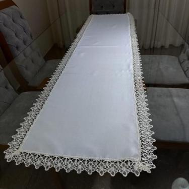 Imagem de Trilho de Mesa Decorativo Maquinetado 40x170 Varias Cores Cor:Palha - 