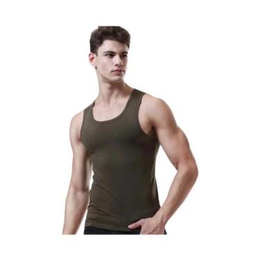 Imagem de Camiseta Sem Mangas Slim Fit De Algodão Para Homens, Respirável, Top B