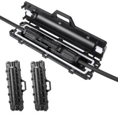 Imagem de ILSSLI Caixa de proteção à prova d'água para conectores de painel solar, 3 peças, caixa de invólucro de conector fotovoltaico marítimo resistente ao clima, cabos solares, capa protetora de conexão