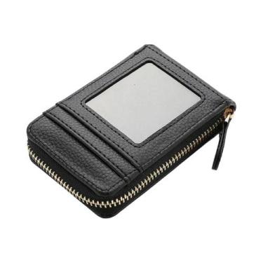 Imagem de Carteira Curta Feminina Em Cor Sólida Com Padrão De Lichia, Porta Moed