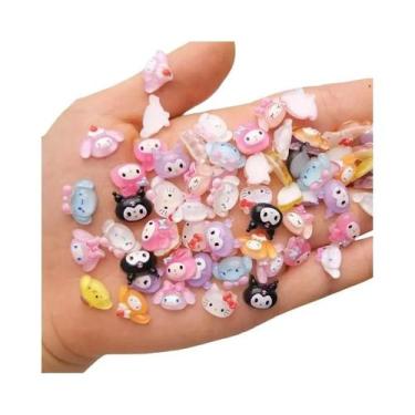 Imagem de Charmes De Unhas Kuromi Hello Kitty 100Pcs Decoração De Arte De Unhas 