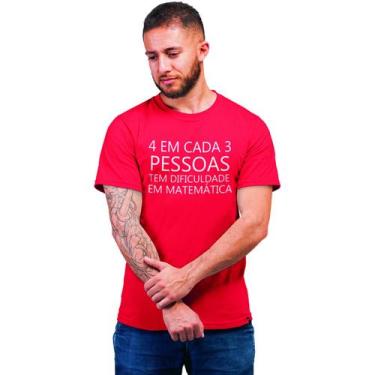Imagem de Camiseta Masculina Dificuldade em Matemática Preta - Hipsters Camiseta