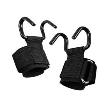 Imagem de Colaxi Conjunto de 2 ganchos para levantamento de peso, protetores de pulso, leves, gancho de pulso para levantamento de peso na academia, ganchos de