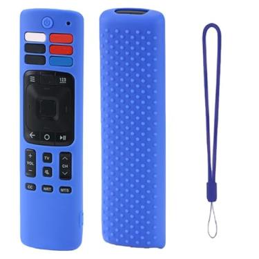Imagem de Capa de controle remoto para Hisense ERF3A69 ERF3R69 ERF3I69 ERF3S69 ERF3N69 ERF3A69, capa protetora de silicone antiderrapante (azul)