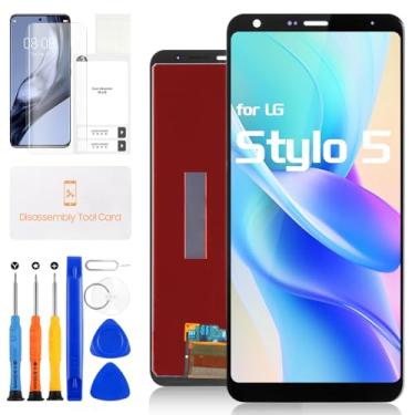 Imagem de Tela de substituição para LG Stylo 5 LCD Screen for LG Stylus 5 Q720 Display LM-Q720CS Q720MS Q720TSW Q720QM5 Q720QM6 Q720VSP Montagem de tela sensível ao toque digitalizador com kit de reparo (preto)