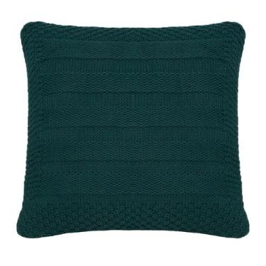 Imagem de Almofada Tricot Tess 50/50 cor Verde - Buddemeyer, Verde, 50x50cm
