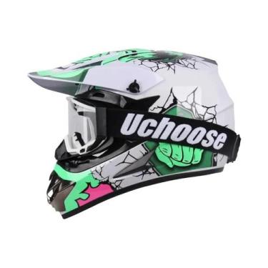 Imagem de Capacete De Motocicleta Feminino Adulto Certificado DOT Kask Cross Dow