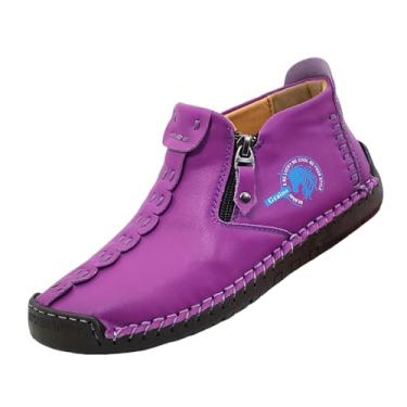 Imagem de TENVEBLE NATURALLY Botas medievais preto azul exército verde oliva couro renascentista botas descalços sapatos profissionais cobrem todo o pé Zíper adulto sola macia Botas para mulheres nascidas