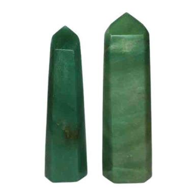 Imagem de Ponta Quartzo Verde 11 a 12 cm 200 g Pedra Natural Tipo B - Cristaisde
