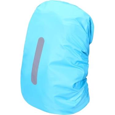 Imagem de Capa de chuva para mochila à prova d'água Capa de chuva para mochila com faixa refletiva ao ar livre capas de bolsa protetora de capa de chuva para caminhadas, acampamento, caça, ciclismo, viagem, 30L