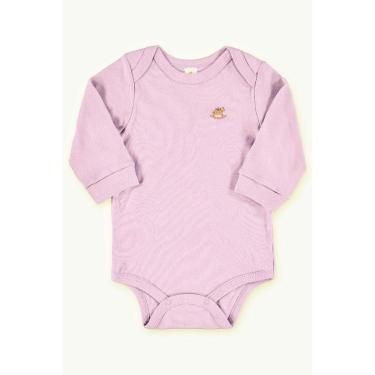 Imagem de Body Bebê Menina Manga Longa Algodão Lilás Up Baby-Feminino