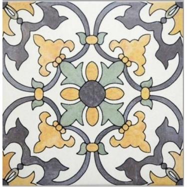 Imagem de Piso em Porcelana Hidraulica kit com 10 peças 20x20cm e 07 mm de espes