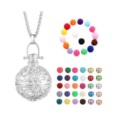 Imagem de Colar Difusor De Óleo Essencial Para Aromaterapia, Design De Gaiola De