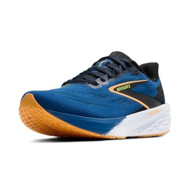 Imagem de Brooks Tênis de corrida masculino Launch 11 Neutral, Preto/azul marinho/laranja, 43