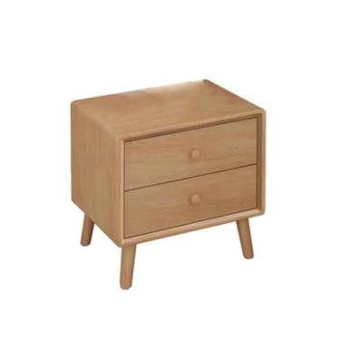 Imagem de Mesa de cabeceira com gavetas, cor de madeira original, adequada para quarto, estudo, sala de estar, quarto (pequeno)