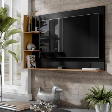 Imagem de Painel Para TV De Até 50 Polegadas Sala Clinica Sala De TV (Preto Nature)