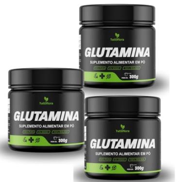 Imagem de Kit 3x L-Glutamina 100% Pura 300g Tuttiflora