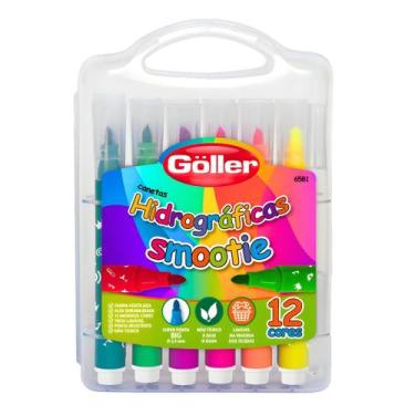 Imagem de Canetinha Hidrográfica Smootie 12 Cores - Göller - Goller