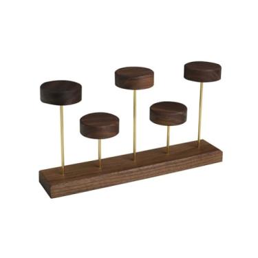 Imagem de x3anggyt5 Elegante cremalheira criativa de joias para shopping center, ornamentos, brincos, tiro de madeira, adereços organizador