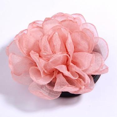 Imagem de 10 peças feitas à mão em tecido de chiffon rosa flores artificiais para convites de casamento, roupas, chapéus, 27