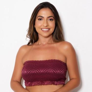 Imagem de Top Faixa sem Bojo Cor:VinhoTamanho:M - MTX Moda, Vinho, M