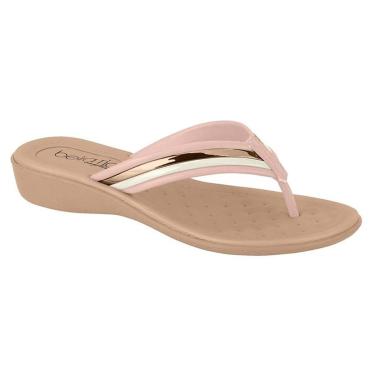 Imagem de Chinelo Beira Rio Feminino 822480414194 Rosa/Branco Off/Ouro Rosa 34-Feminino