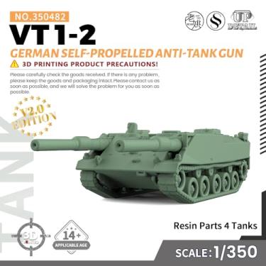 Imagem de MRY-SFW Kit de modelo militar SSMODEL SS350482 1/350 alemão VT 1-2 autopropelido antitanque 4 peças UnaLFembled kit modelo