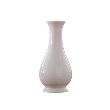 Imagem de Vaso para Flores Vaso de gargalo estreito, elegante peça decoração para sala estar ou escritório, em cerâmica fosca, formato redondo e design moderno