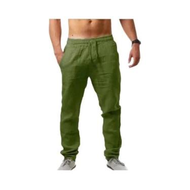 Imagem de Calças De Yoga De Algodão E Linho Leves E Respiráveis Para Homens, Com