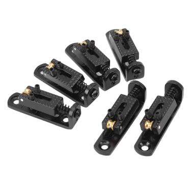 Imagem de Acouto Conjunto de Sela de Ponte de Guitarra de Liga de Zinco de 6 Peças para Guitarras Elétricas, Caixa de Charuto e Banjos - Melhorar e (Preto)