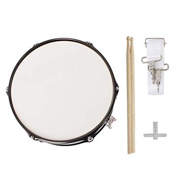 Imagem de Caixa de Ritmo Profissional com Baqueta Chave Bateria Cinto para Aluno Banda e Equipe Musical Aro Aço Eletroplatado Câmara Madeira 9 Camadas Corpo Acerola PET Parede Interna Lisa Som Claro