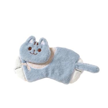 Imagem de Máscaras fofas para dormir de gato, cobertura para os olhos de pelúcia, leve, ajustável, para mulheres, homens, máscara de dormir, olhos, viagem, soneca