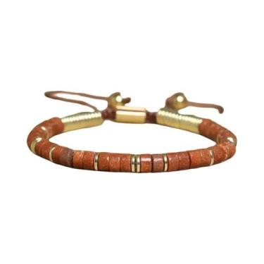 Imagem de Pulseira Boho Empilhável De Pedras: Kit Com Olho De Tigre, Lápis-Lazúl