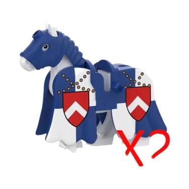 Imagem de Figuras De Soldados Cavaleiros Medievais Com Armaduras E Cavalos De Gu