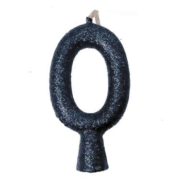 Imagem de Vela De Aniversário Puro Glitter Preta Modelo 0