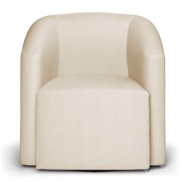 Imagem de Kit 2 Poltronas Stella Max Corino Bege Base Giratória - D'rossi