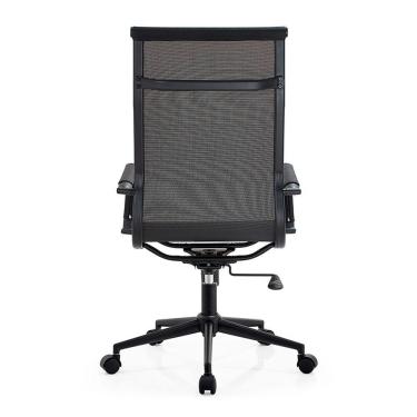 Imagem de Cadeira De Escritório Eames Dark Esteirinha Alta Tela - Preta